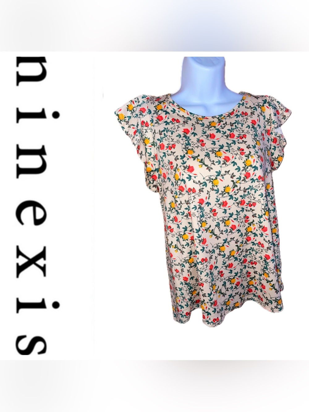 Floral Cap Sleeve Blouse